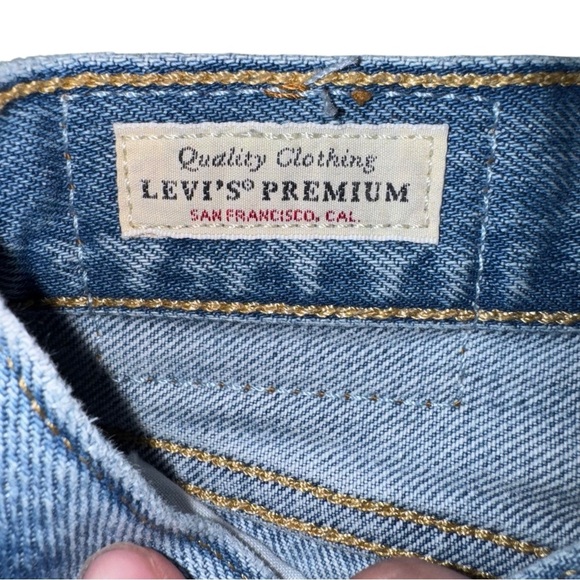 LEVI’S High Rise Wedgie Straight Jeans in Luxor Lanes Size 28 - Picture 10 of 13